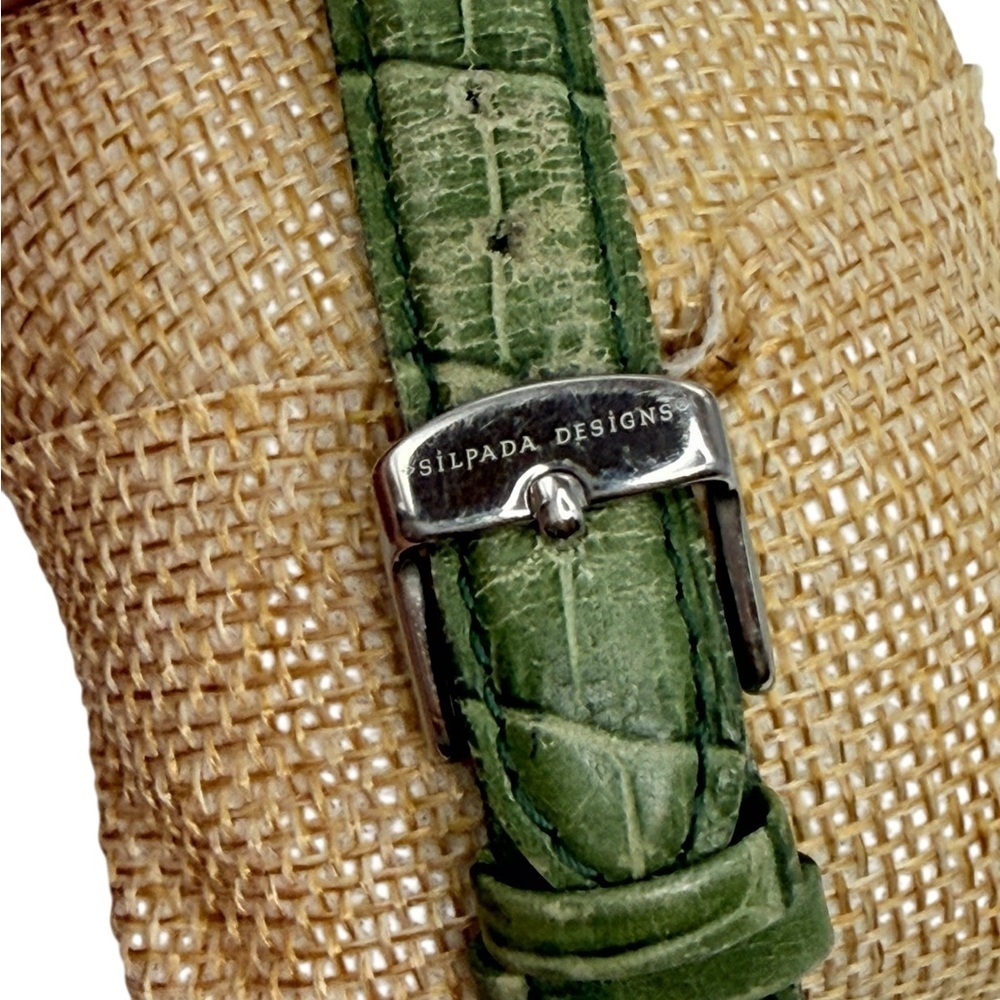 Silpada designs quartz watch with green leather strap - Picture 3 of 4